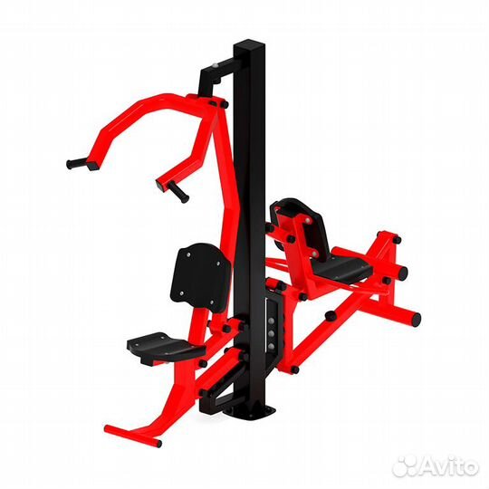 Тренажер уличный «Верхняя тяга + Флекс» (Красный