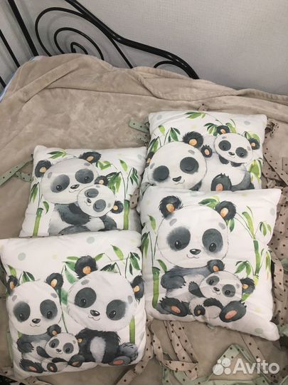 Бортики в детскую кроватку, подушки