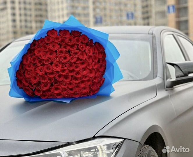 Цветы доставка 101 роза 51