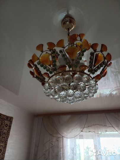 Люстра потолочная бу, в комплекте 6 ламп