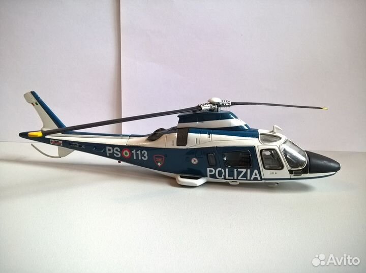 Модель вертолета Polizia,Ps 113 металл