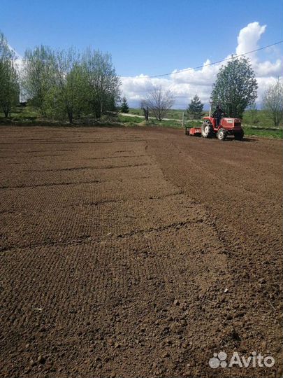 Вспашка участка мини трактором