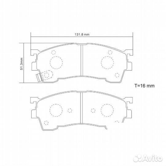 Колодки тормозные дисковые hola BD858