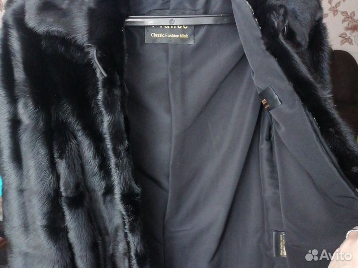 Шуба норковая 46 48 черная автоледи