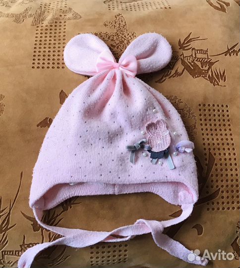 Шапочка для девочки / 0-8 мес