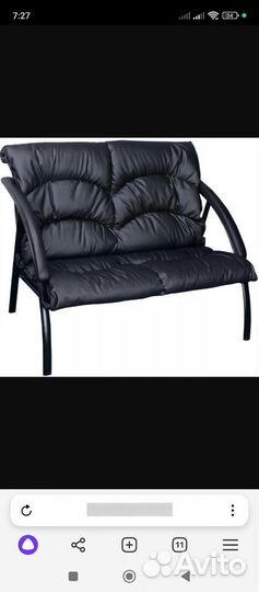 Офисный кожаный диван бу