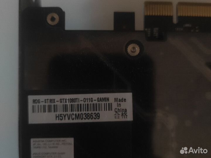 Видеокарта asus rog strix gtx 1080ti 11gb
