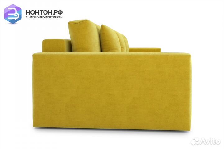 Диван тик-так Монарх 3-х местный горчичный