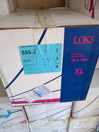 Перчатки виниловые XL Loks / 500 пар