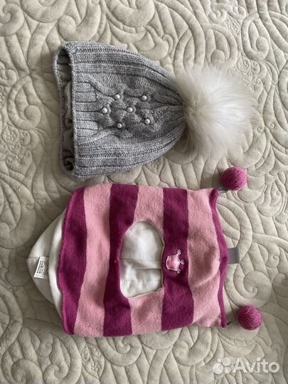 Шапка шлем для девочки 50 52