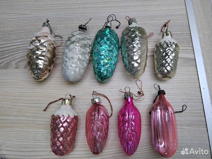 Советские елочные игрушки, коллекция 45 штук