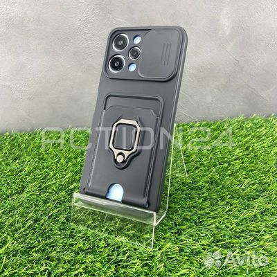 Чехол на Xiaomi Redmi 12 трансформер (черный) с от