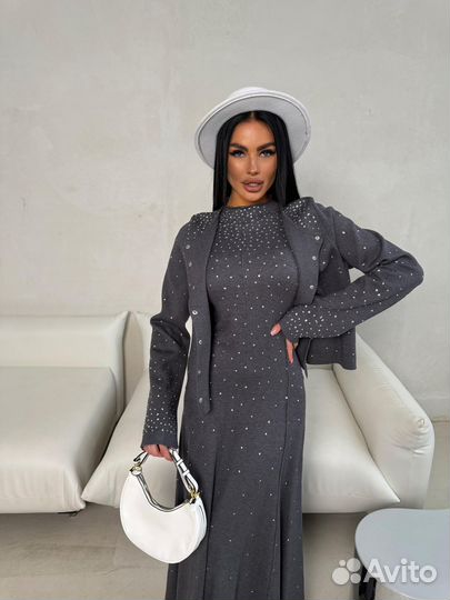 Костюм женский платье с жакетом premium