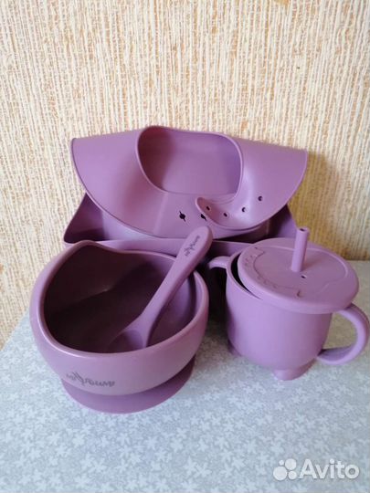 Силиконовая детская посуда