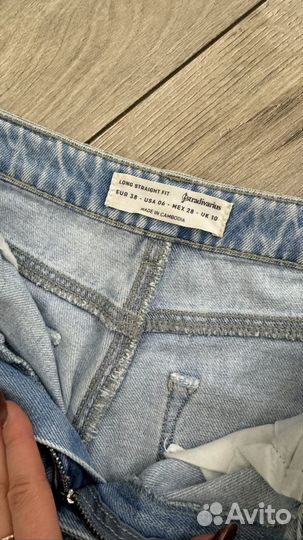 Джинсы широкие stradivarius