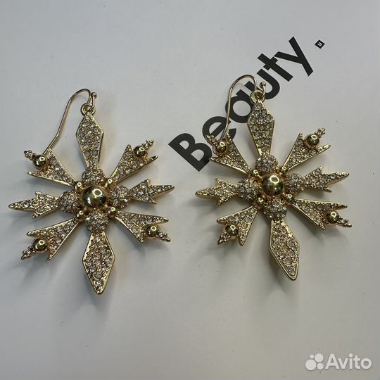 Серьги Alexis Bittar снежинки с кристаллами