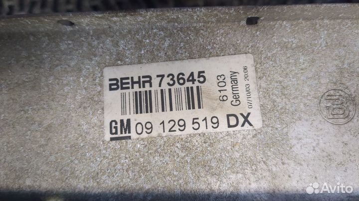 Радиатор интеркулера Opel Astra G, 2003