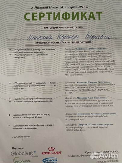 Ветеринарный врач на дом