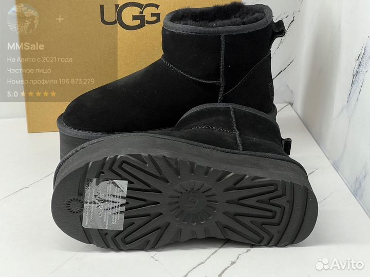 Ugg женские на платформе черные