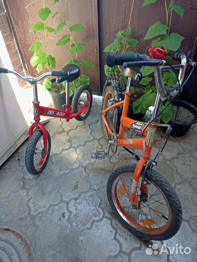 Детский велосипед и самокат