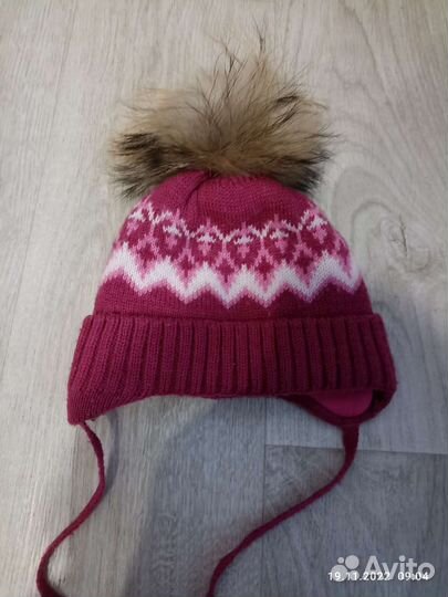 Шапка зимняя для девочки 44 46