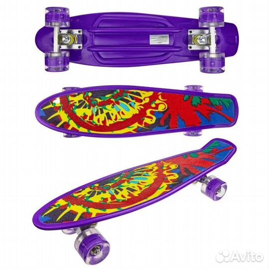 Скейтборд Navigator со светящимися колесам. Новый