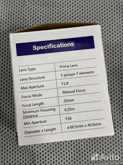 Meike 25mm f1.8 для fujifilm