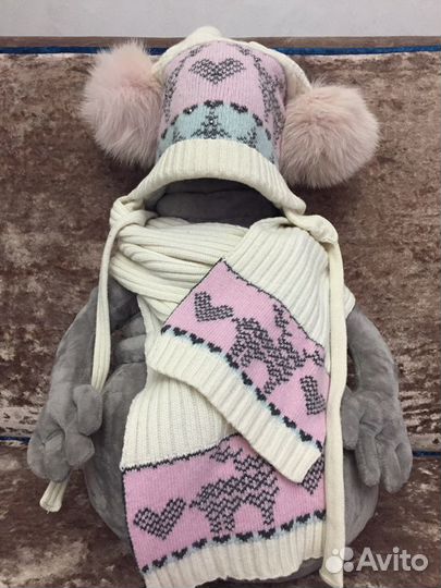 Зимний комплект шапка+шарф Tavitta