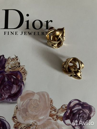 Винтажные серьги узелки