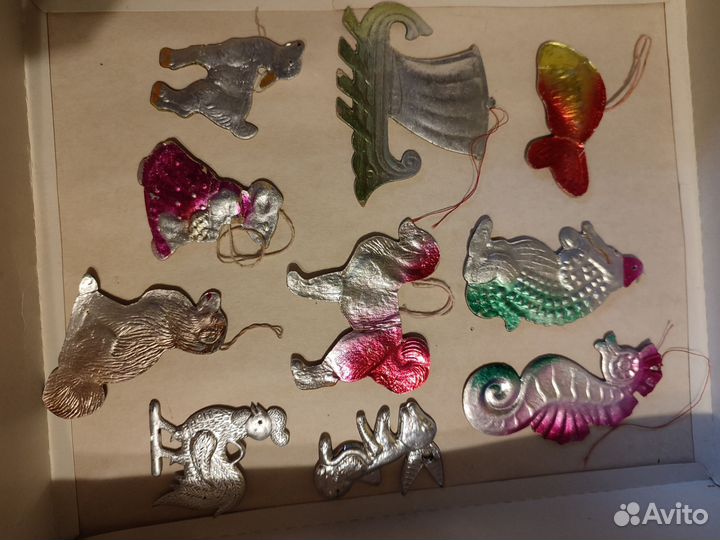 Ёлочные игрушки СССР картонаж