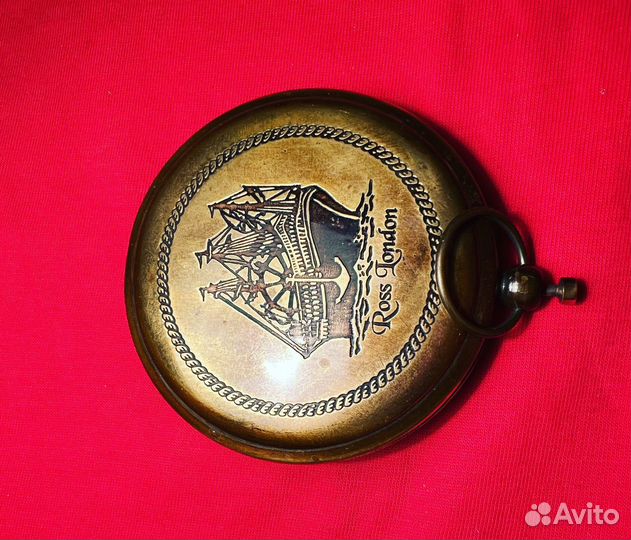 Англия Старинный Морской большой Компас Бронза