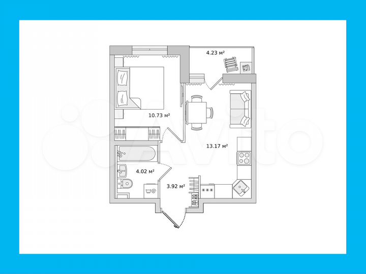 1-к. квартира, 34,5 м², 10/22 эт.