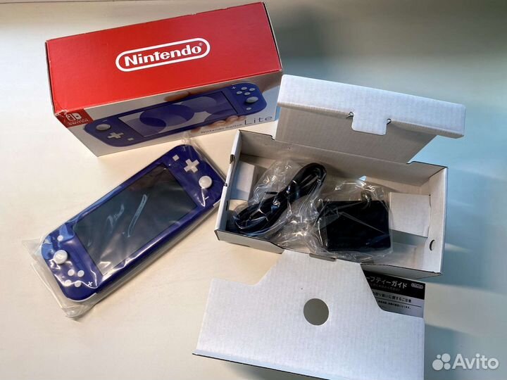 Новая Nintendo switch lite синяя 128 gb прошитая