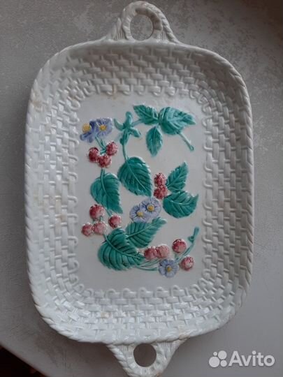 Поднос, сухарница, винтаж, старинный