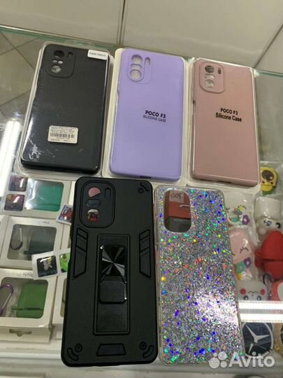 Защитные стекла и чехлы Poco F3