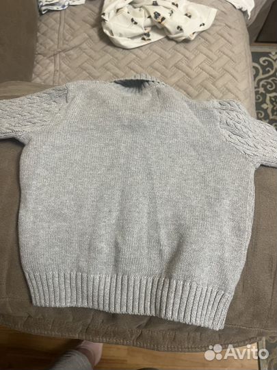 Вязанный джемпер для мальчика 86
