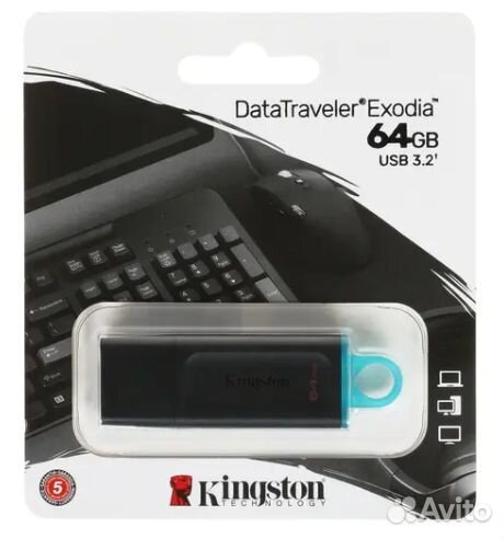 USB 3.2 Flash 64 гб Kingston DataTraveler