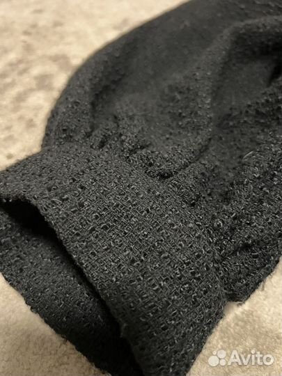 Платье твидовое с отложным воротником lime m