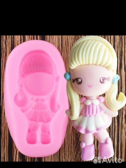 Силиконовая форма для торта кукла