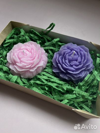 Набор свечей Пионы