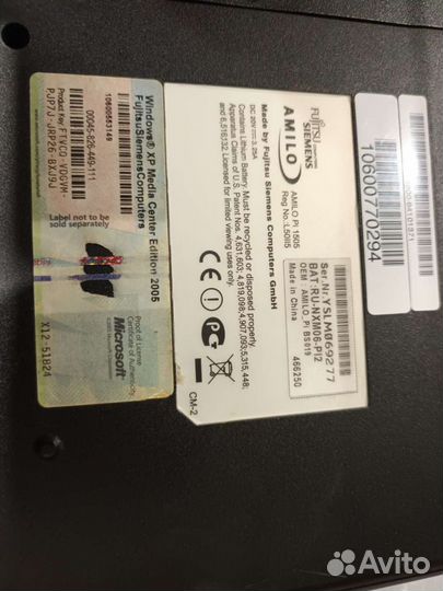 Ноутбук fujitsu siemens amilo Pi 1505