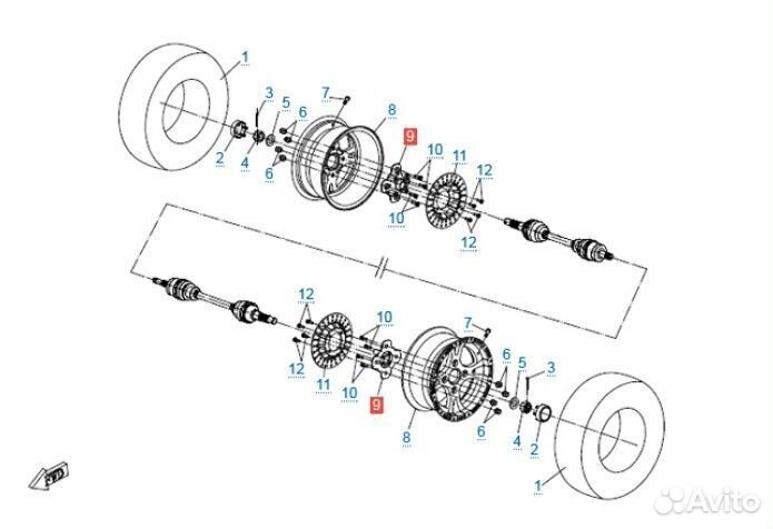 Ступица передняя CF moto