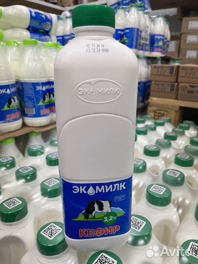 Кефир Экомилк 3,2% 900 мл / 924 гр канистра (6 шт)