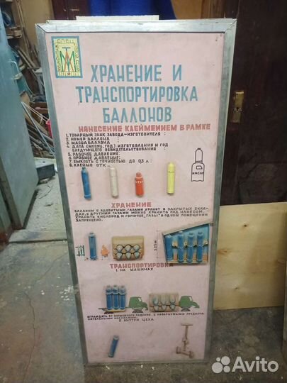 Плакат- макет «Хранение и транспортировка баллонов