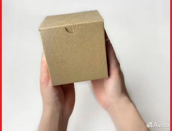 Коробка картонная 100х100х100мм самосборная крафт