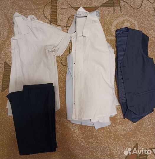Рубашки жилеты, брюки на рост 128-164 см