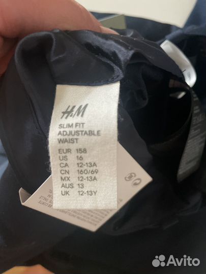 Брюки классические школьные новые hm