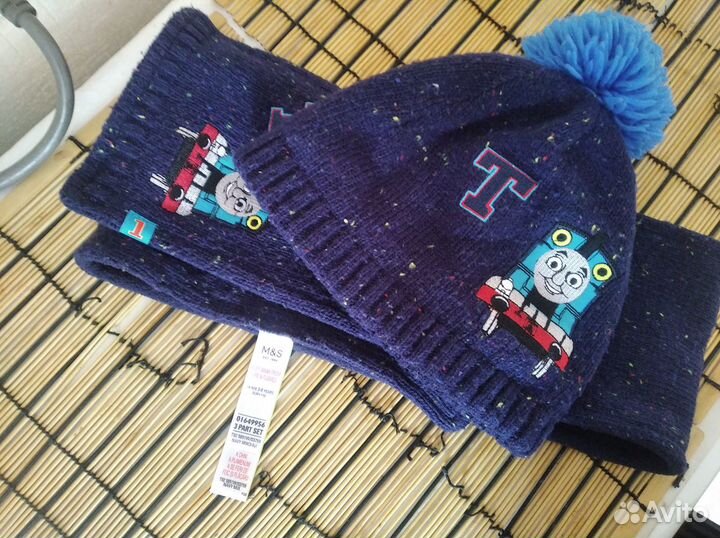 Комплект шапка шарф мальчик