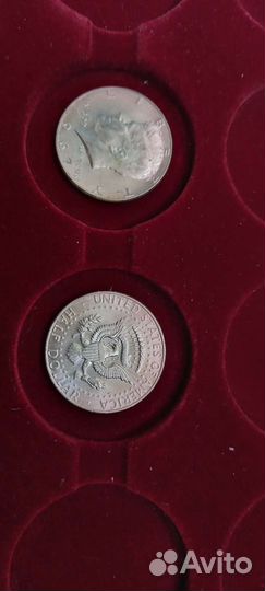 Монета 1/2 доллара,серебро