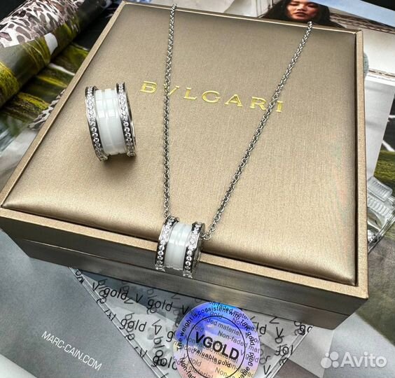 Комплек Bvlgari vgold, цирконы